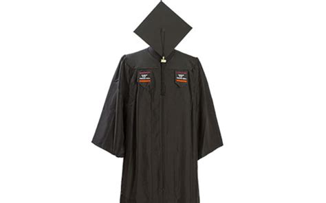 commencement vt|vt graduation cap and gown.